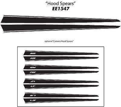 HOOD SPEARS Grafik-Vinyl-Aufkleber, Streifen, Premium-Vinyl, 2013–2015 Camaro
