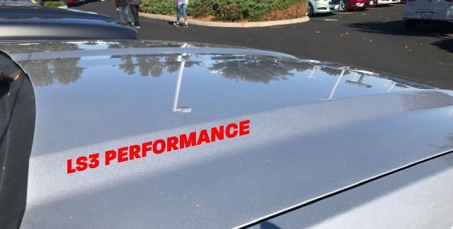 LS3 Performance Motorhauben-Vinylaufkleber-Set für Corvette, Camaro SS & Pontiac G8
