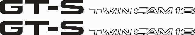GT-S Twin Cam 16 Seiten Vinylaufklebersatz für Toyota Corolla AE86