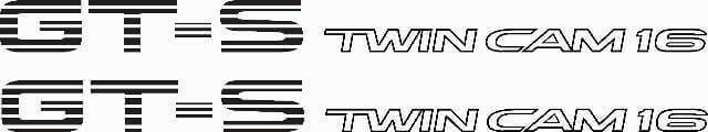GT-S Twin Cam 16 Stroboskop Seitliche Vinyl-Aufkleber Satz für Toyota Corolla AE86