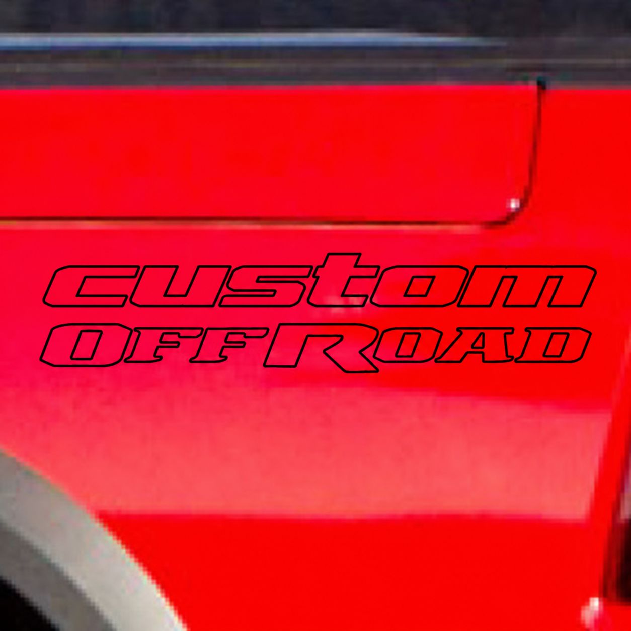 Benutzerdefiniertes Offroad-Outline-Schriftzug-Set Seitenwand Vinyl-Aufkleber für Dodge Ram 1500