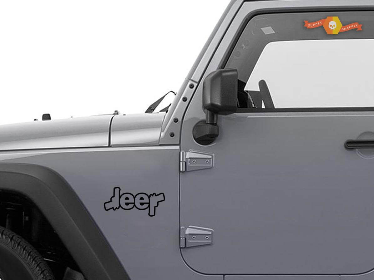 Gun Style Kontur Vinyl-Aufkleber für Jeep Wrangler Cherokee Renegade