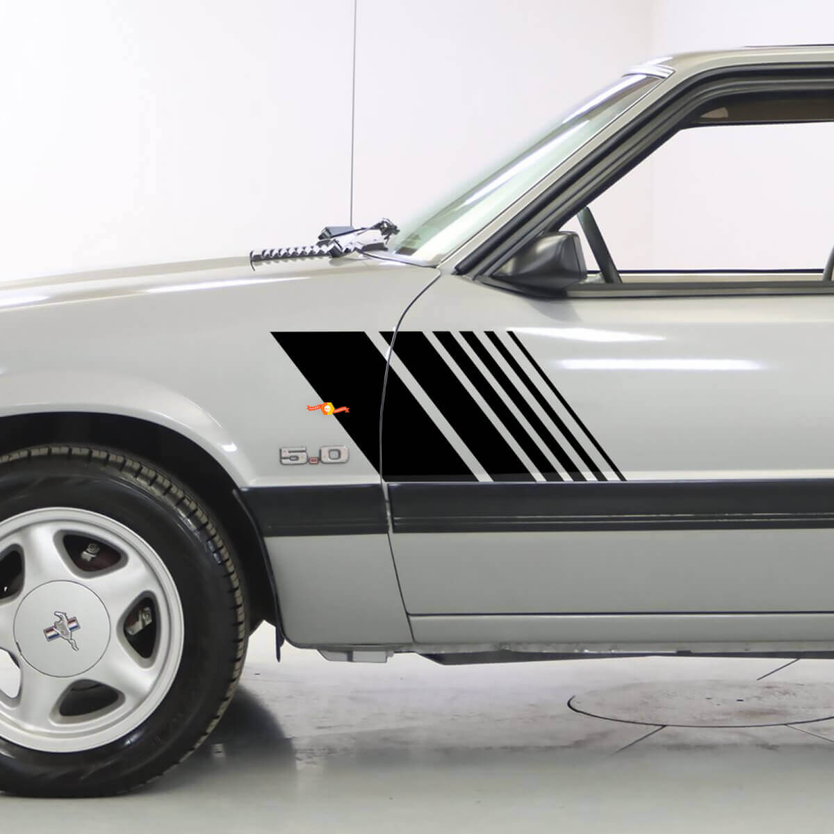 Verblasste Seitenstreifen Stroboskop-Aufkleber Decals Kit für Ford Mustang 1979-93