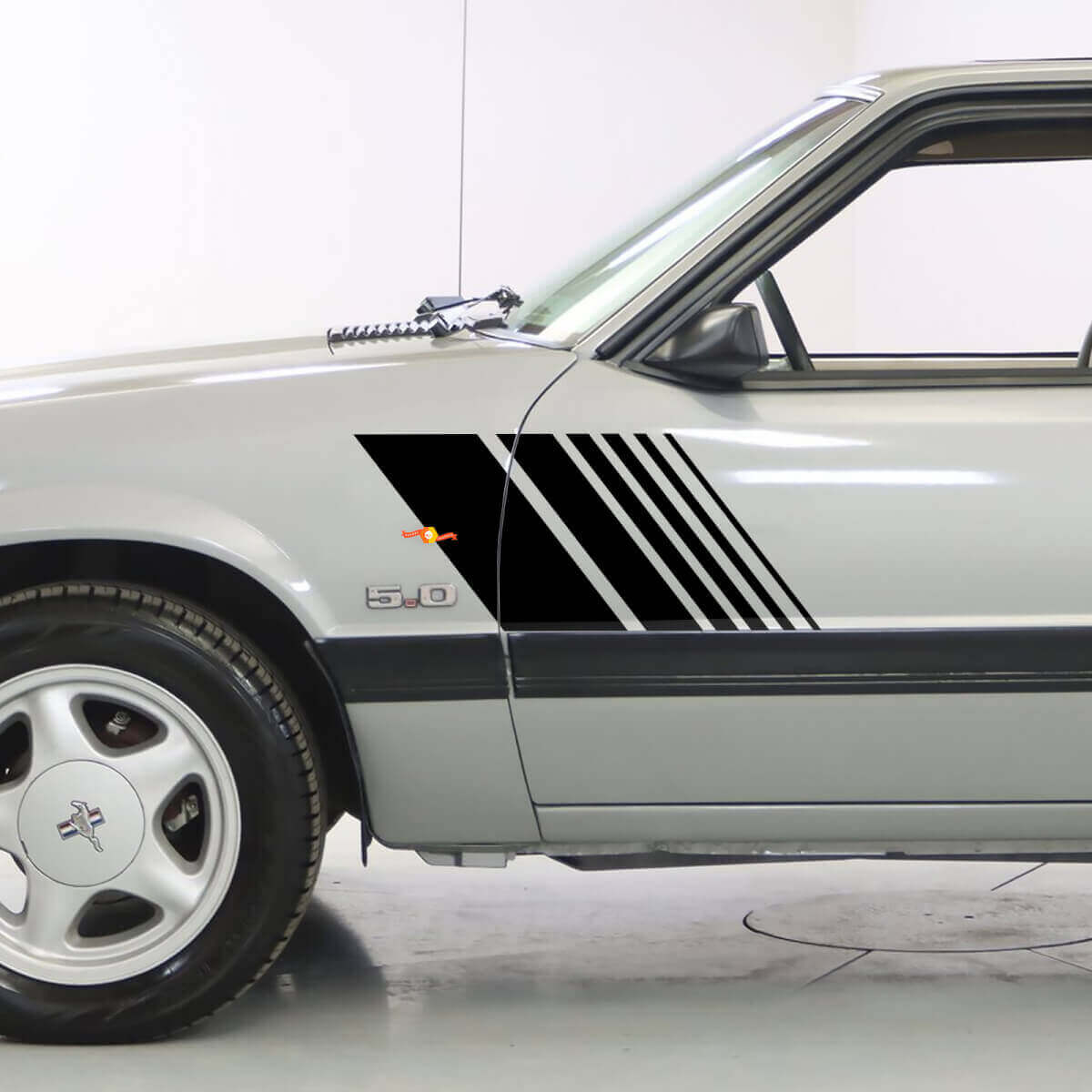 Strobe-Seitenstreifen Vinyl-Aufkleber Set für Musclecar Mustang 1979-93