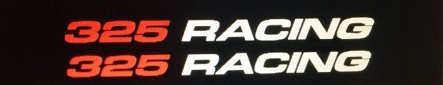 (1) Paar 325 RACING Motorhaubenaufkleber für den 5,3 l Chevy Silverado, Malibu, Impala
