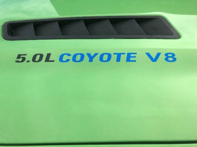 5.0L Coyote V8 Motorhauben Vinylaufkleber Emblem Set für Musclecar