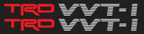 TRD VVTI Doch Vinyl-Aufkleber – VVTI TRD – 2er-SET