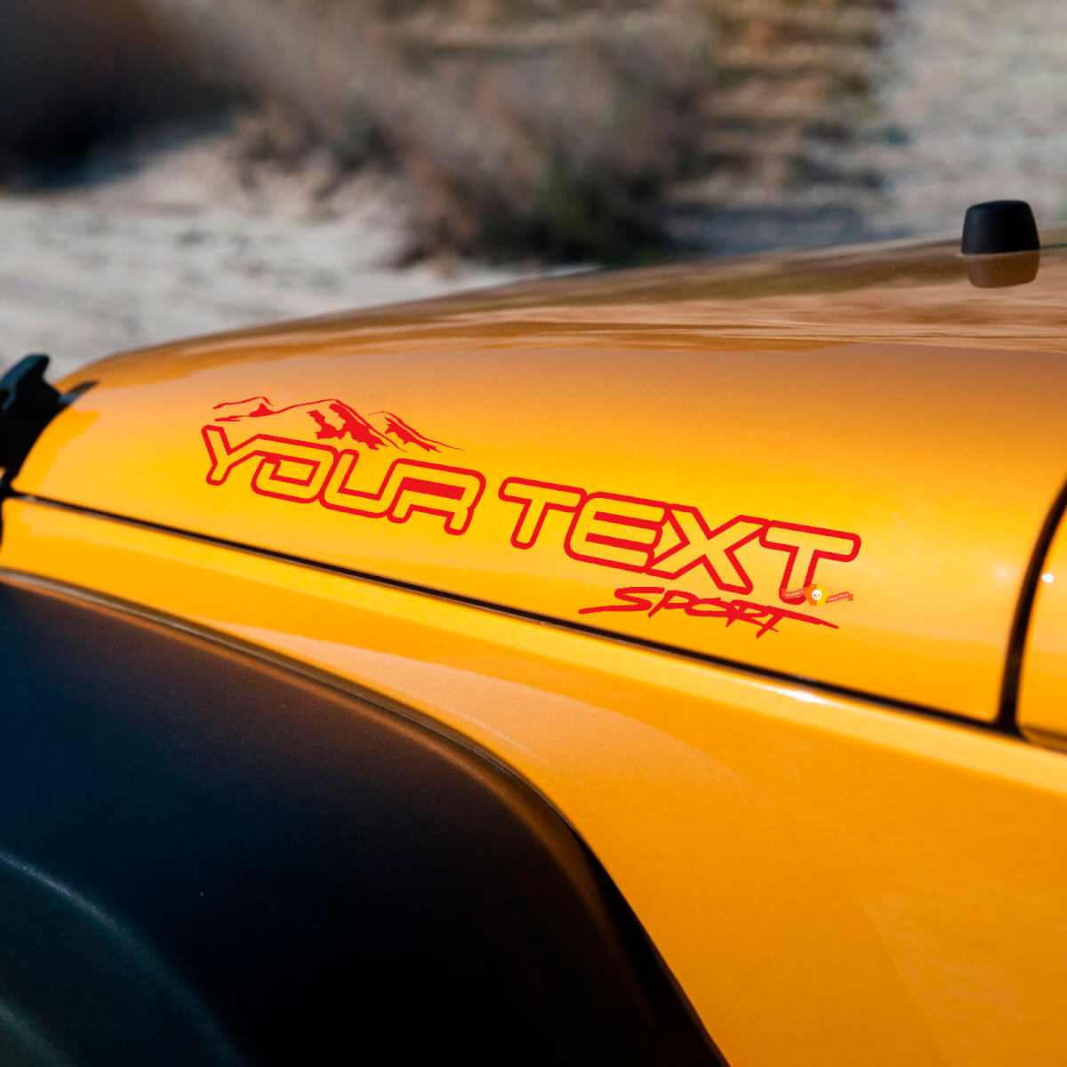 Paar Jeep Wrangler Unlimited Off Road Vinyl-Motorhaubenaufkleber
