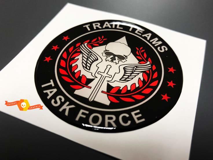 Trail Teams Task Force Call of Duty Domed Badge Emblem Kunstharz-Aufkleber