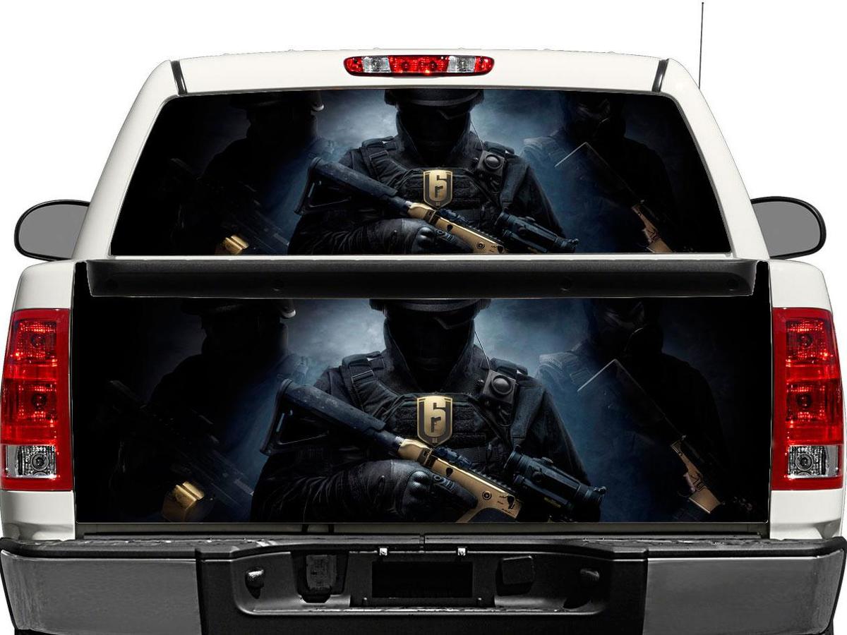 Rainbow Six Siege Aufkleber für Heckfenster oder Heckklappe für Pick-up Trucks und SUVs