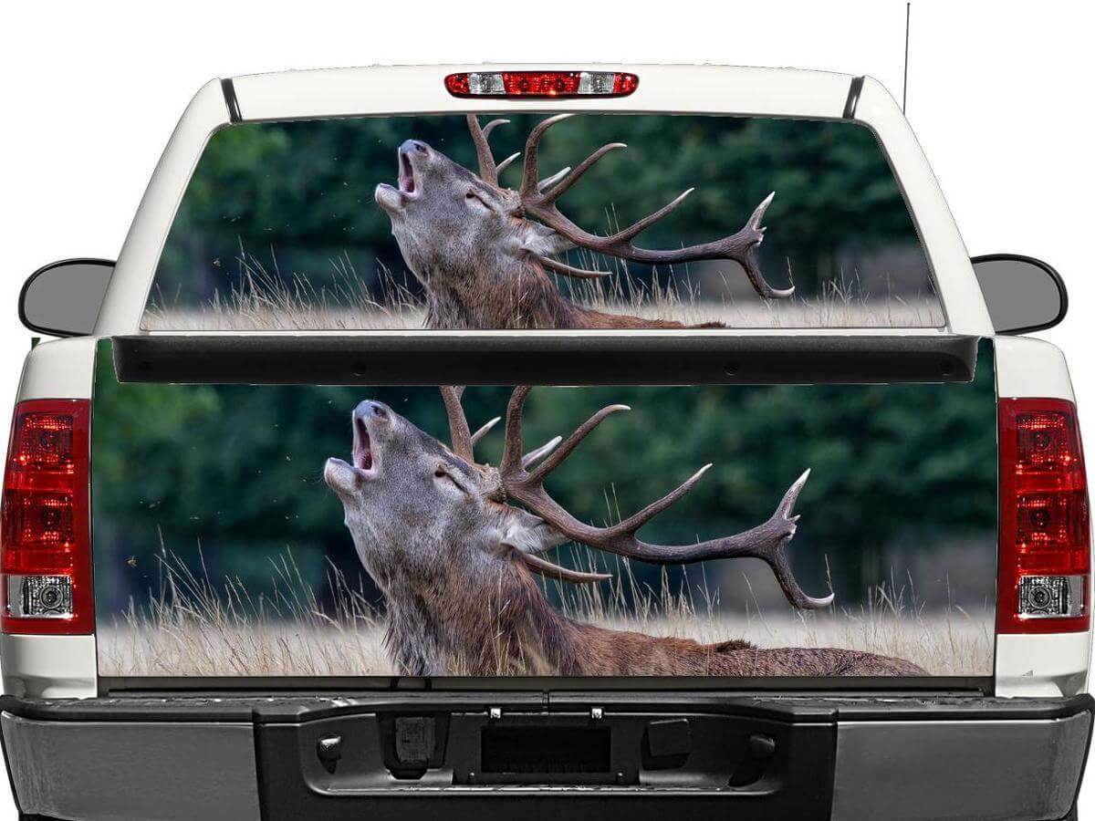 Deer Nature Heckscheiben- oder Heckklappen-Vinylaufkleber für Pick-up Trucks SUVs