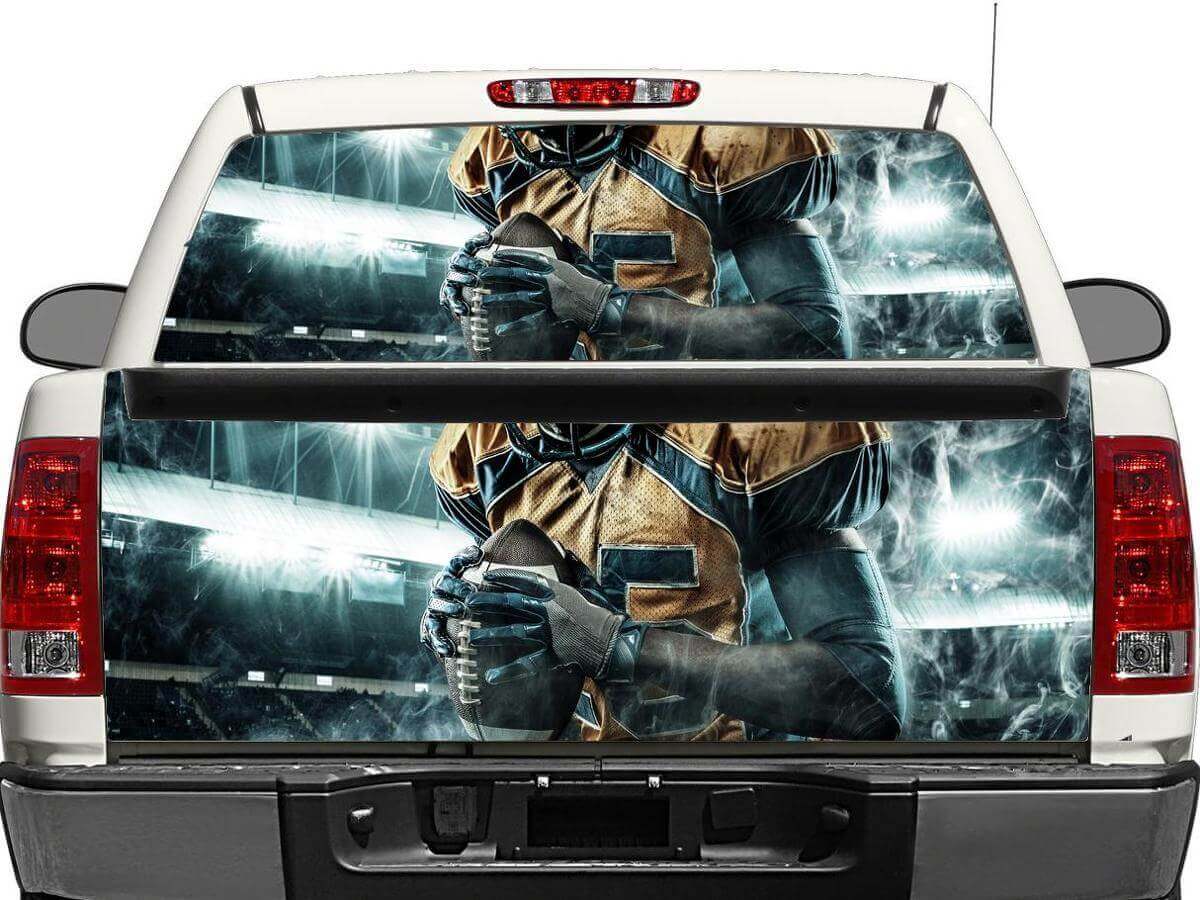 Fußballspieler Heckscheiben- oder Heckklappenaufkleber für Pickup Truck SUV Auto