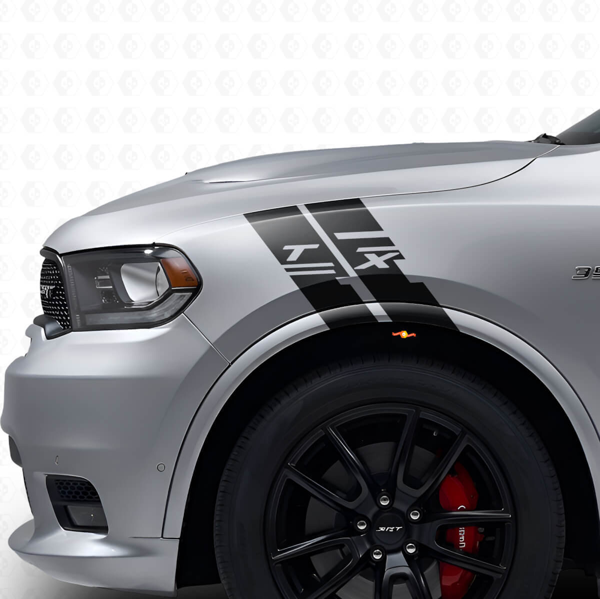 Custom Seitlicher Kotflügel Hash Vinyl Streifen Aufkleber Set für Dodge Durango