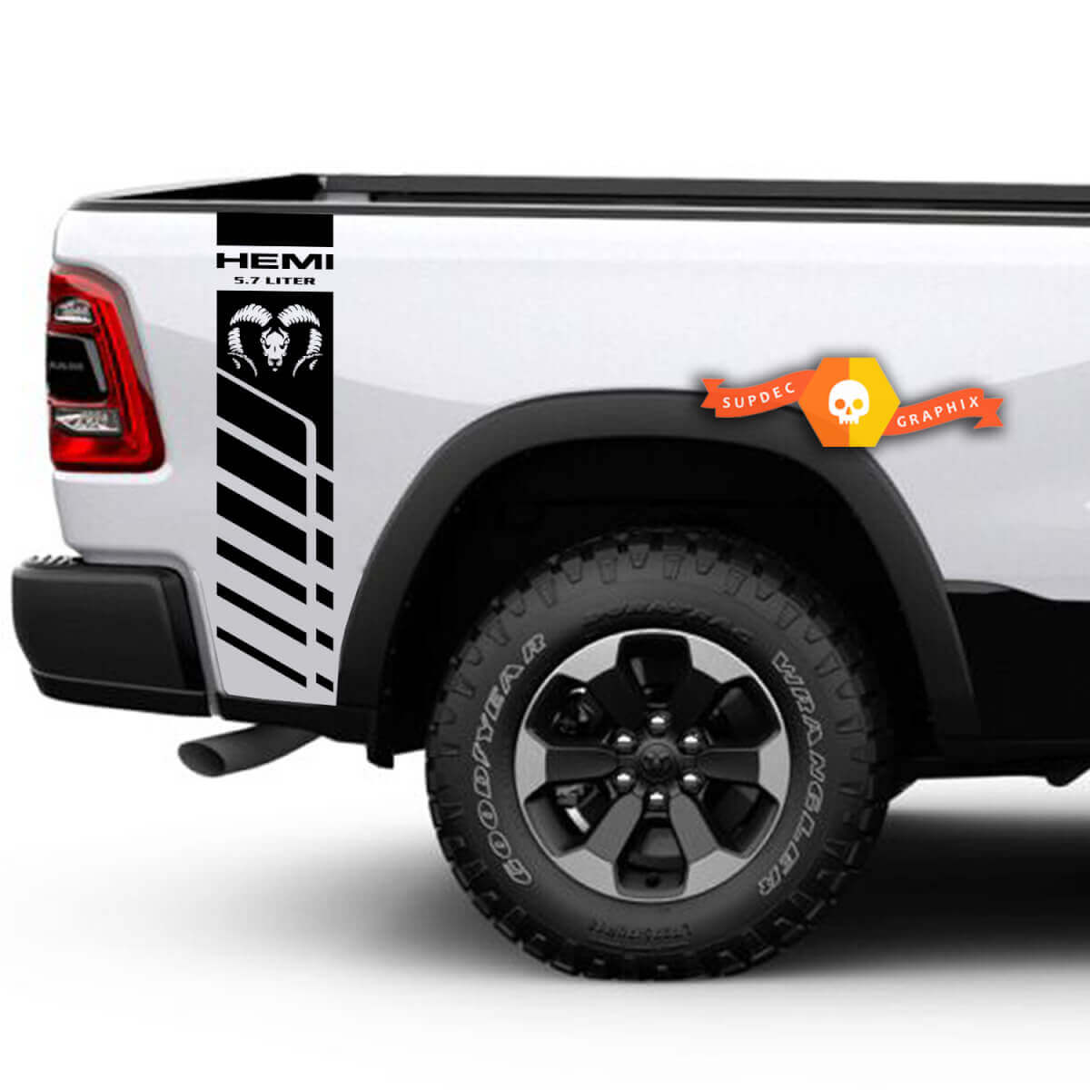 Dodge Ram 1500 2500 3500 Hemi 4 x 4 Aufkleber Truck Bed Stripe Vinyl Aufkleber Racing DR