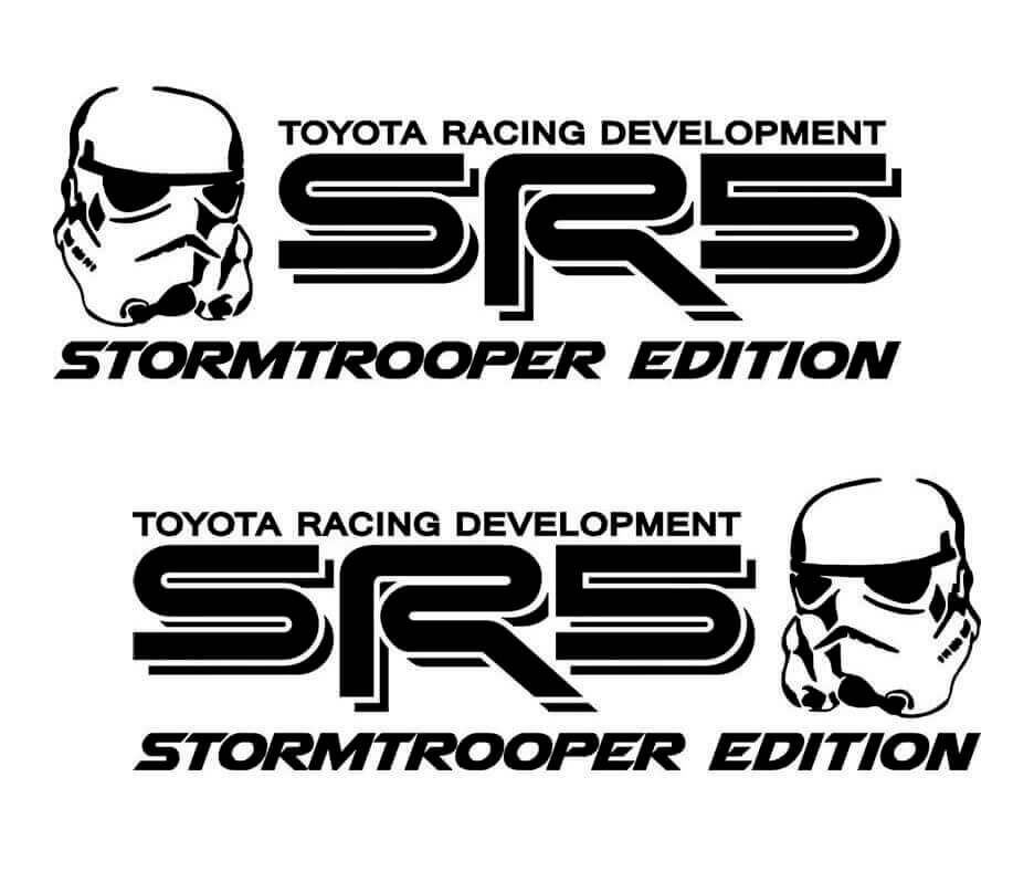 SR5 Stormtrooper Edition Seiten-Vinyl-Aufkleberpaar für Tacoma Tundra