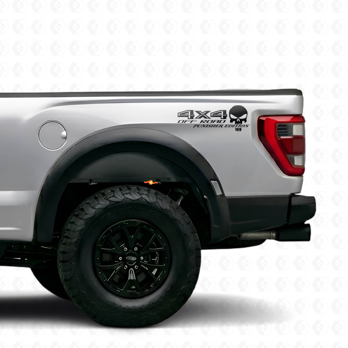 4x4 Off Road Punisher Edition Seitenwand Vinylaufkleber Paar für Musclecar Truck
