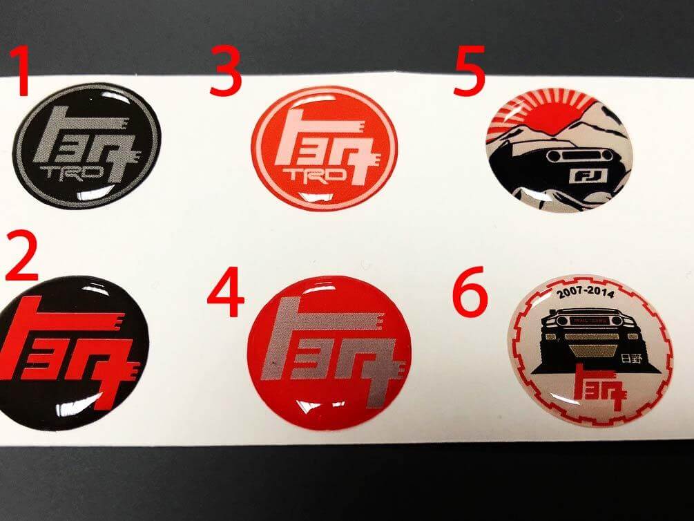 TRD TEQ Toyota FJ Cruiser Domed Badge Emblem Kunstharz-Aufkleber
