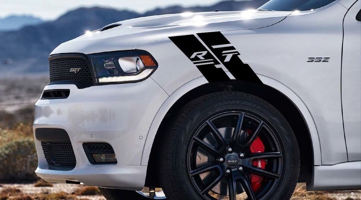RT Seitenkotflügel Hash Vinyl-Streifen Aufkleber Dekorationsset 2 für Dodge Durango