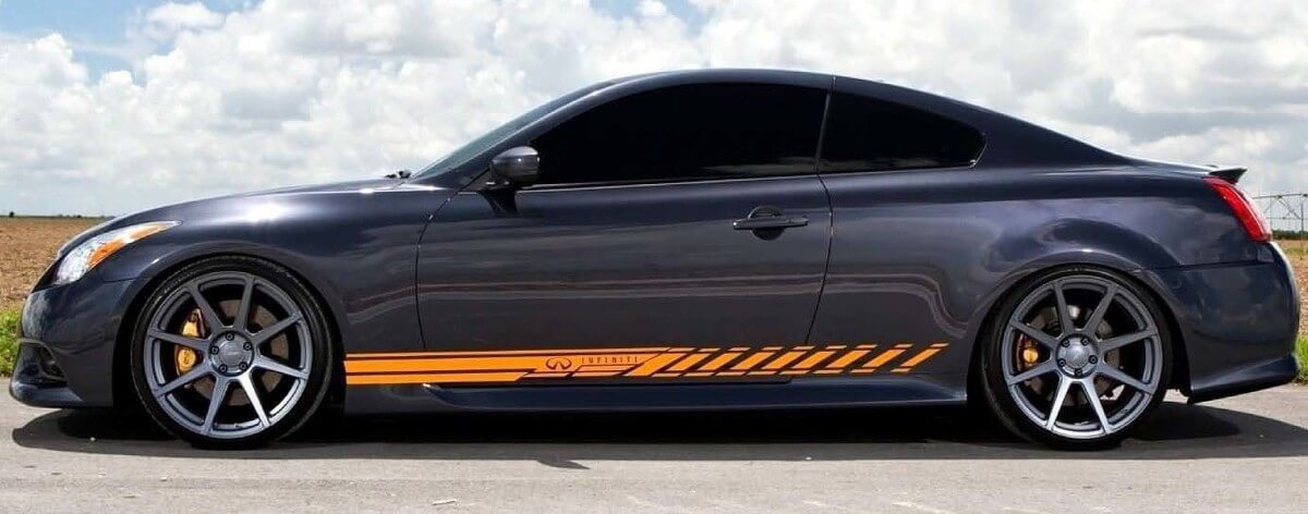 Racing Seitenstreifen Vinyl-Aufkleber-Kit für INFINITI G35 G37