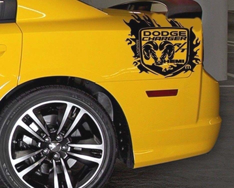 Seitlicher Kotflügel-Grafik-Aufkleber für Dodge CHarger Custom Made RT hemi