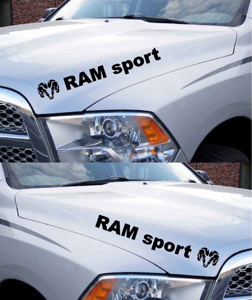 Dodge Ram Hemi Sport 1500 2500 Motorhaube Vinyl Aufkleber Racing Stripes Mopar Rebel RT