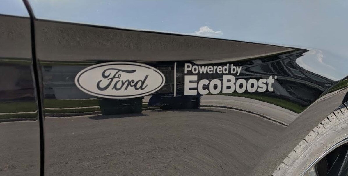 2010–2020 Ford Mustang Powered by Ecoboost Fender Decal Vinyl Sticker Graphic Pr
