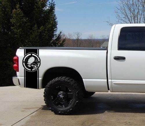 Metal Mulisha Bettstreifen Aufkleber Dekor für Chevy Dodge Nissan Toyota Musclecar GMC Truck