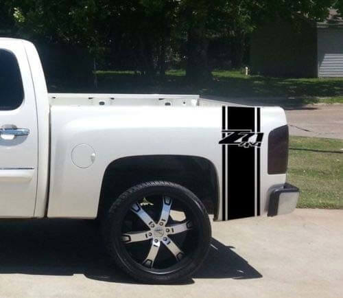 Custom Truck Chevrolet Z71 4x4 Bettstreifen-Aufkleber-Set (2) für Chevy Pickup 2024
