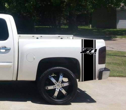 Z71 4x4 Seitenstreifen Vinylaufkleber Set für Chevy Pickup