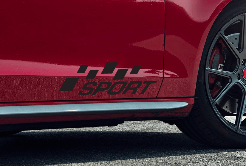 Sport-Flaggen-Seitenaufkleber mit Schachbrettmuster für Autos