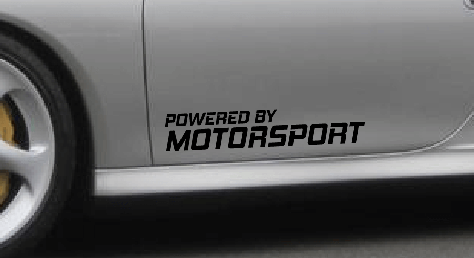 Powered by Motorsport-Aufkleber, Vinyl, Rennwagen-Emblem, passend für Porsche 996 PT16