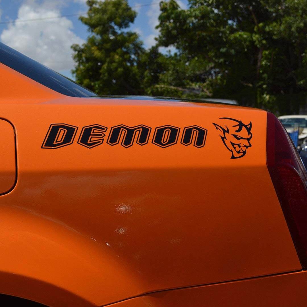 Demon Style Seitenlogo Vinyl-Aufkleberset für Dodge Challenger