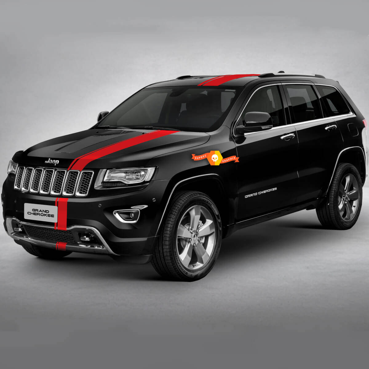 6 Zoll Offset Rally-Streifen-Aufkleber-Kit für Jeep Grand Cherokee