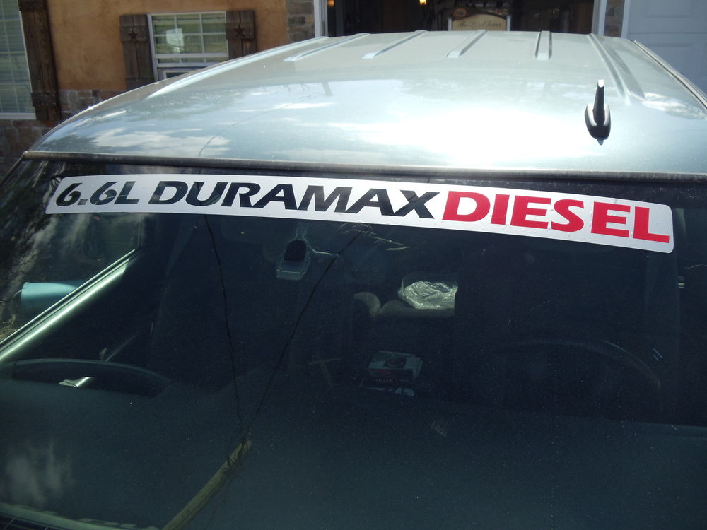 6.6L Duramax Diesel Windschutzscheibe Toper -Aufkleber