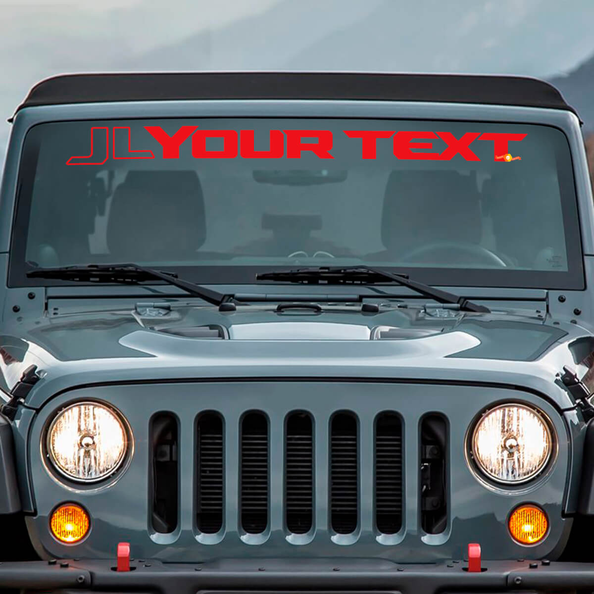 Jeep Wrangler JL JLU Wrangler Windschutzscheiben-Banner, Vinyl-Aufkleber
