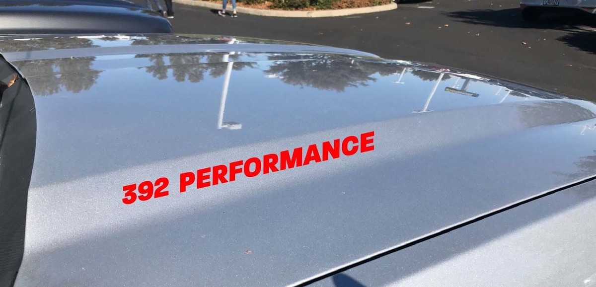 392 Performance Hood Aufkleber Dodge Challenger Ladegerät HEMI Scat Pack V8 SRT Red Scatpack