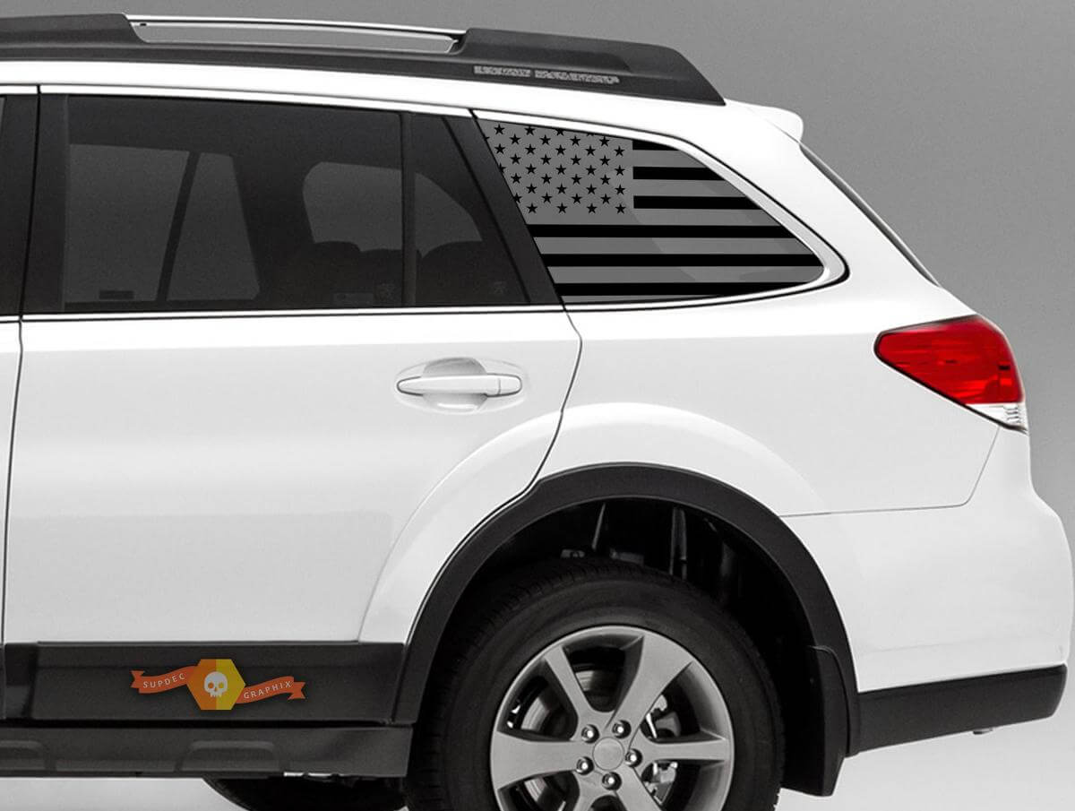 US-Flaggen-Aufkleber für die hintere Seitenfensterscheibe für Subaru Outback