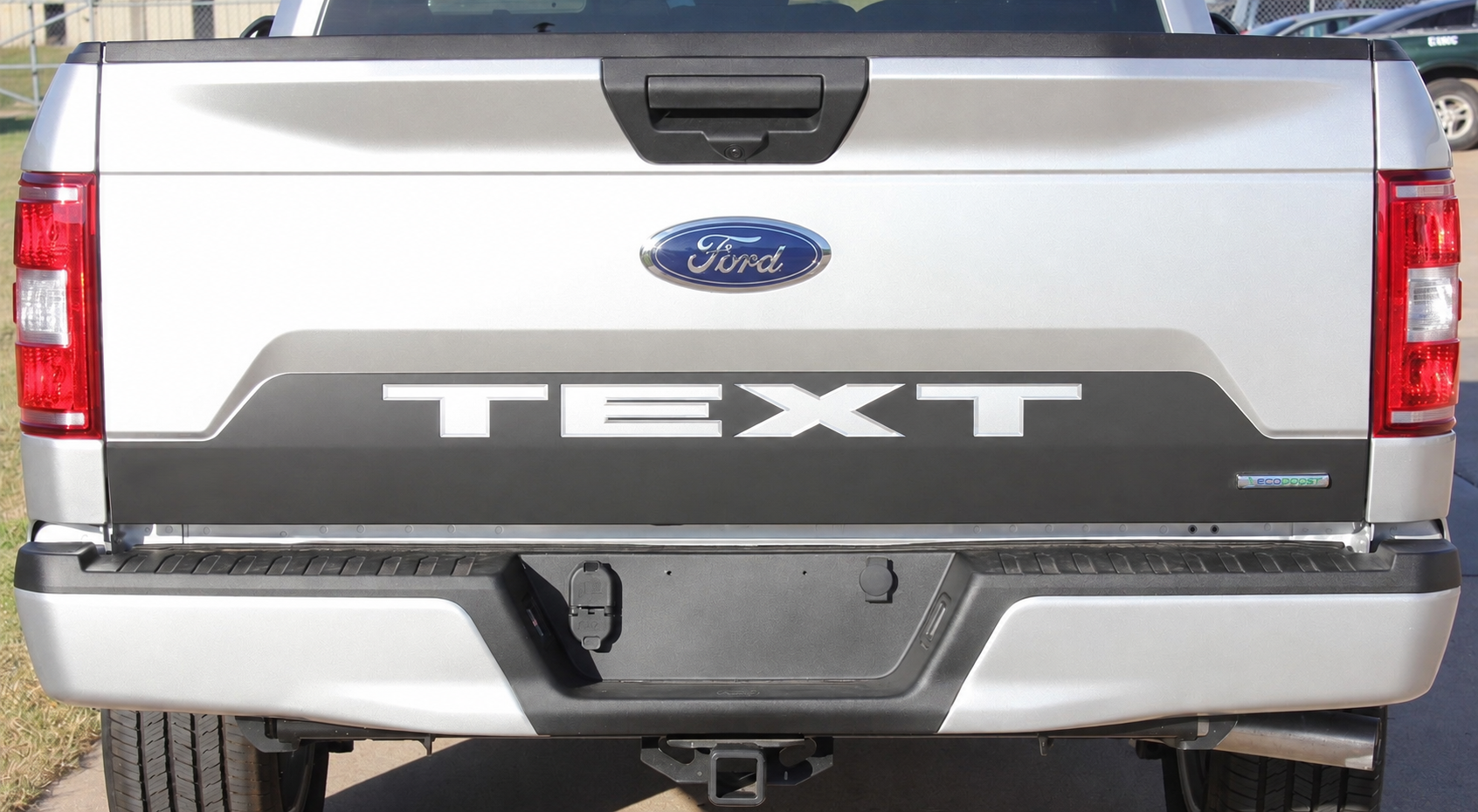 TEXT Speedway Blackout Heckklappen-Vinylaufkleber für Ford F-150 2018