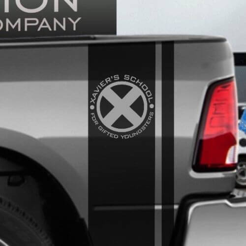 Hemi Dodge Ram RT Vinyl Seitenstreifen X-Men Xavier School Logo Comics Superhelden