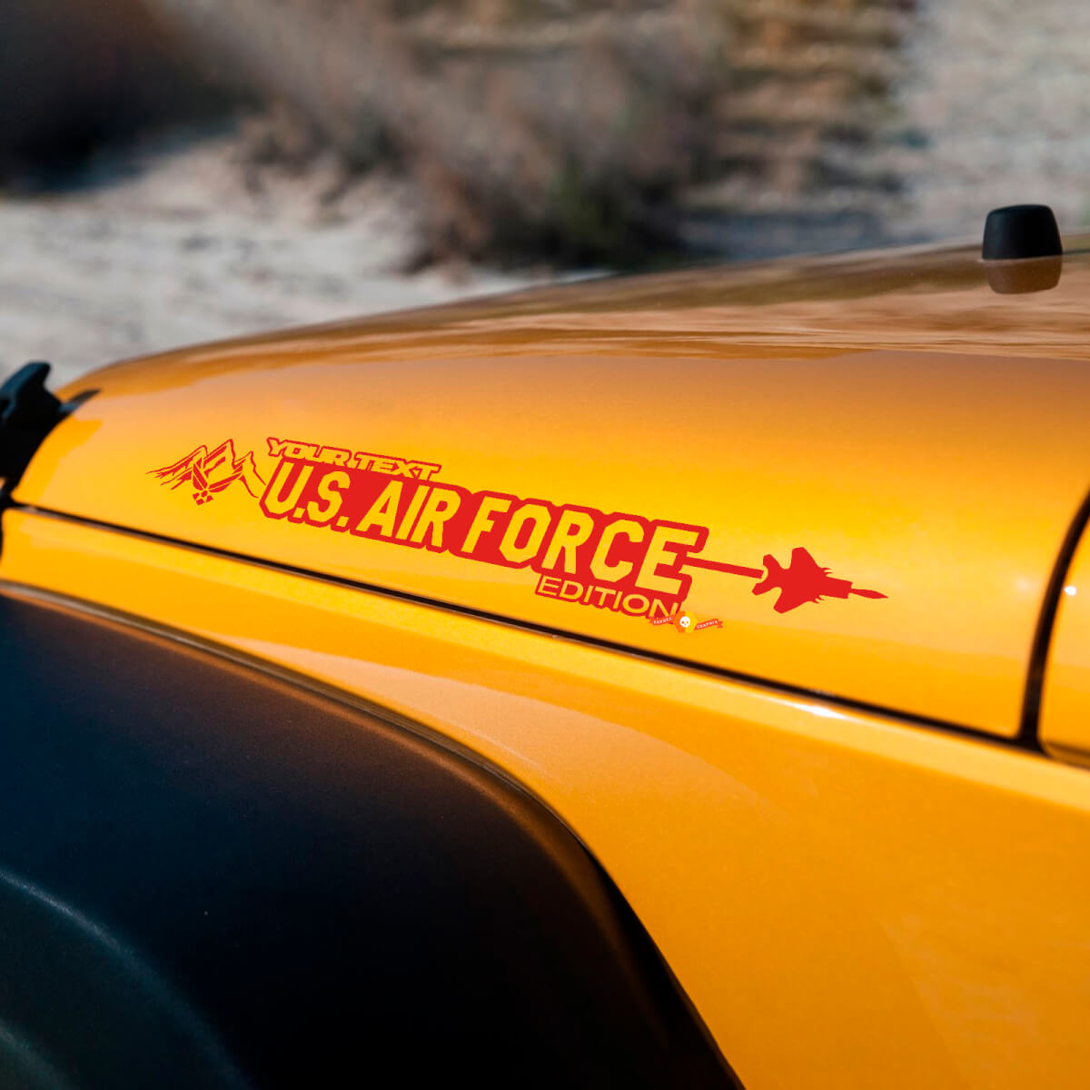 Seitenhaube US Air Force Aufkleber Vinyl Grafik für Jeep Wrangler 27