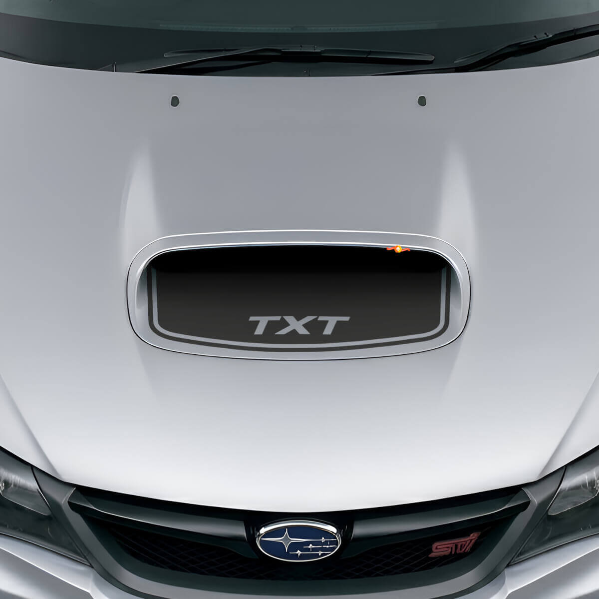 Benutzerdefinierter Blende Vinyl-Aufkleber für Motorhaubenlufteinlass in Schwarz für Subaru Impreza WRX STI