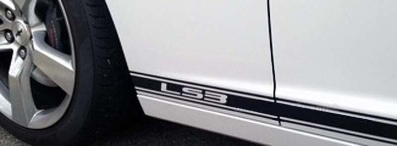 2010–2015 Chevrolet Camaro SS RS LS Rocker-Streifen, Streifen, Aufkleber, Grafiken
