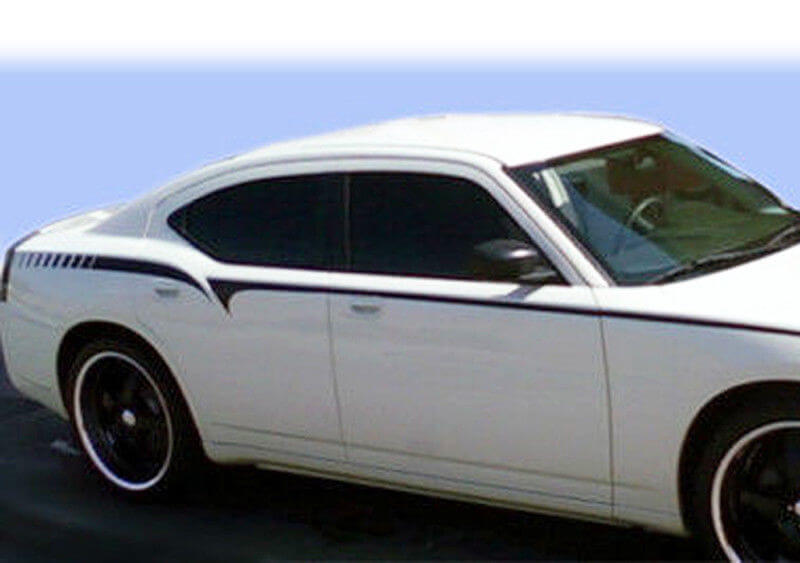 Bodyline Akzent Seitenstreifen Vinylaufkleber für Dodge Charger 2006-2010
