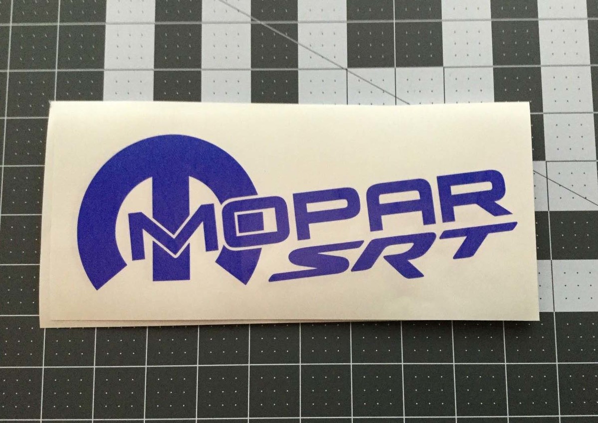 2 x Mopar Racing Aufkleber, Srt, Hemi, gestanzter Vinyl-Aufkleber 8,5 x 3,5 cm