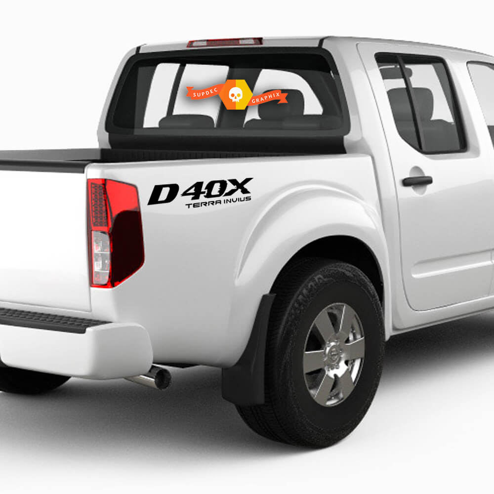 2 x Nissan Frontier D40X Vinyl-Aufkleber für beide Seiten, 4 x 4-Grafiken