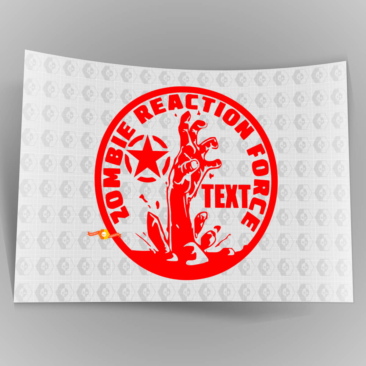 Paar Jeep-Aufkleber Zombie Reaction Force Military Star JK JL Motorhauben-Seitenaufkleber