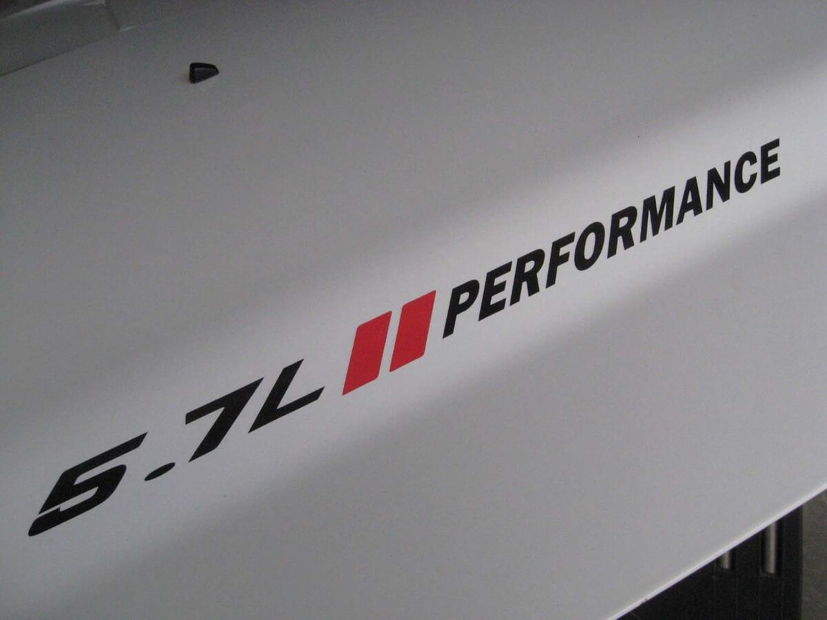 5,7L Performance Motorhauben Vinyl-Aufkleber Set für Dodge Ram 1500-3500