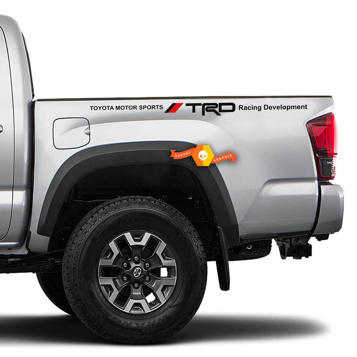 Toyota TRD TUNDRA Tacoma Racing Vinyl-Aufkleber, 2 Seiten, Bett-LKW-Aufkleber