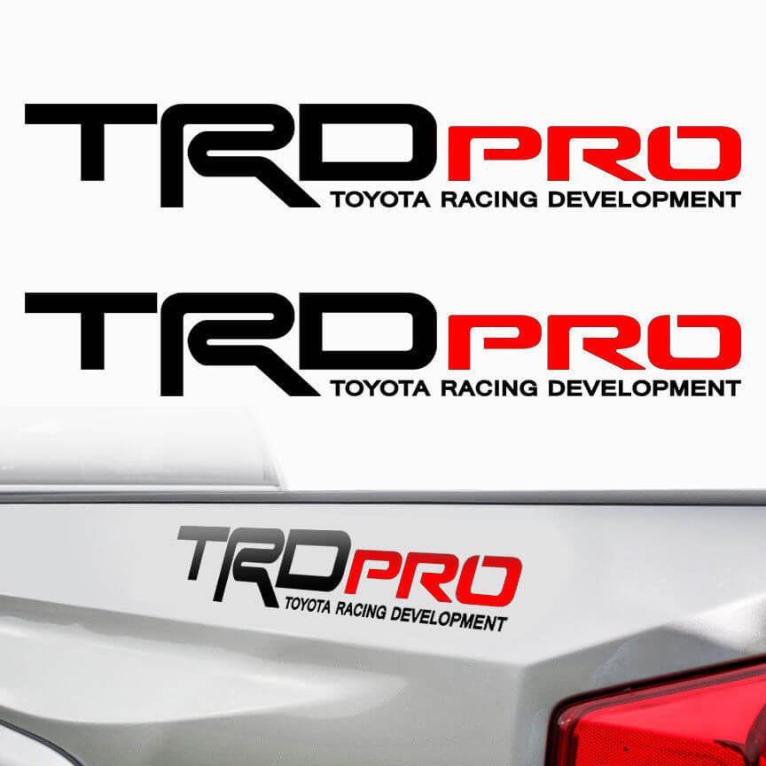 TRD Pro Seiten Vinyl-Aufkleber-Set für Toyota Tacoma und Tundra