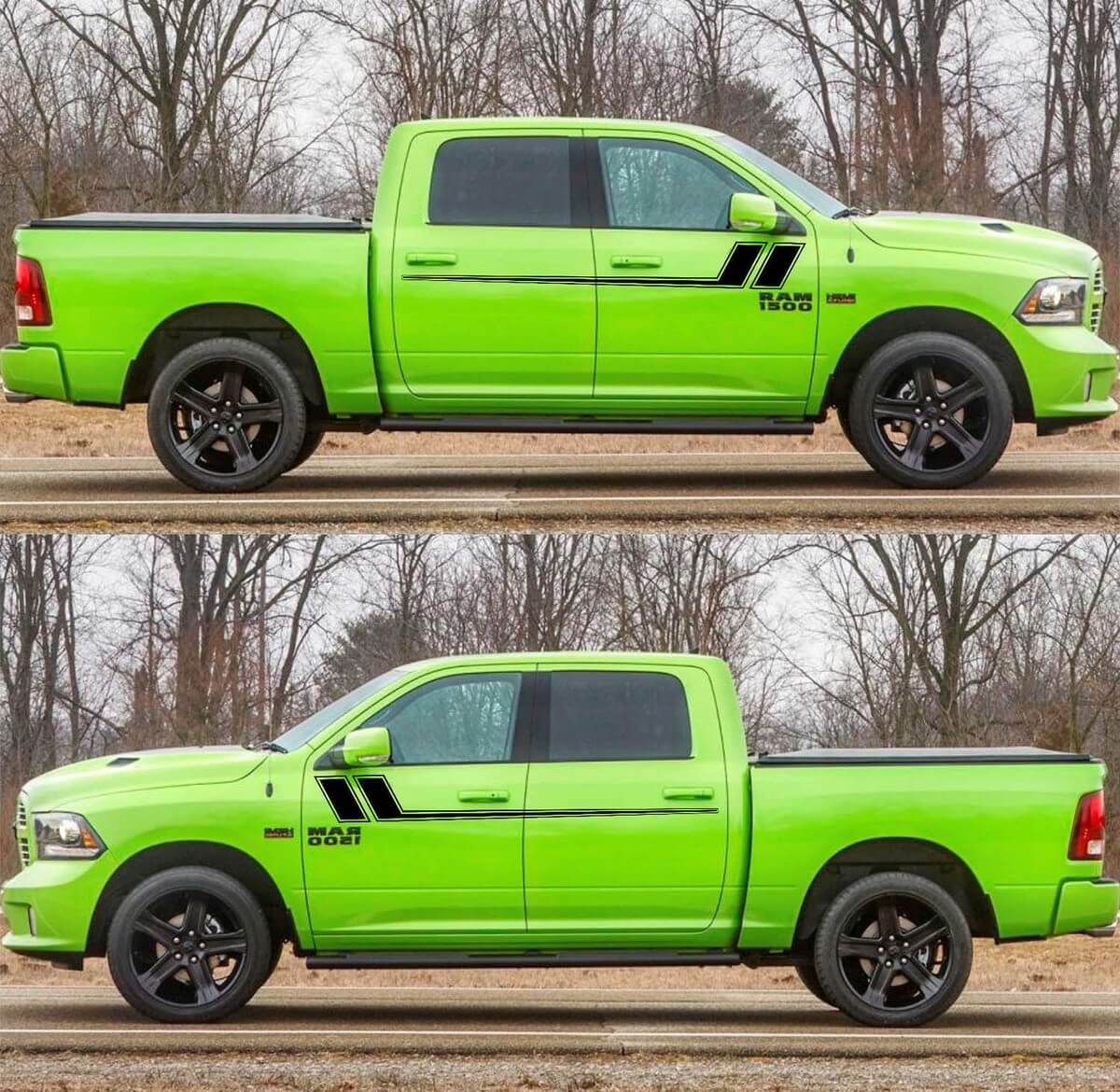 2X Aufkleber Seitentürstreifen für Dodge Ram 2009–2017 1500 2500 Offroad